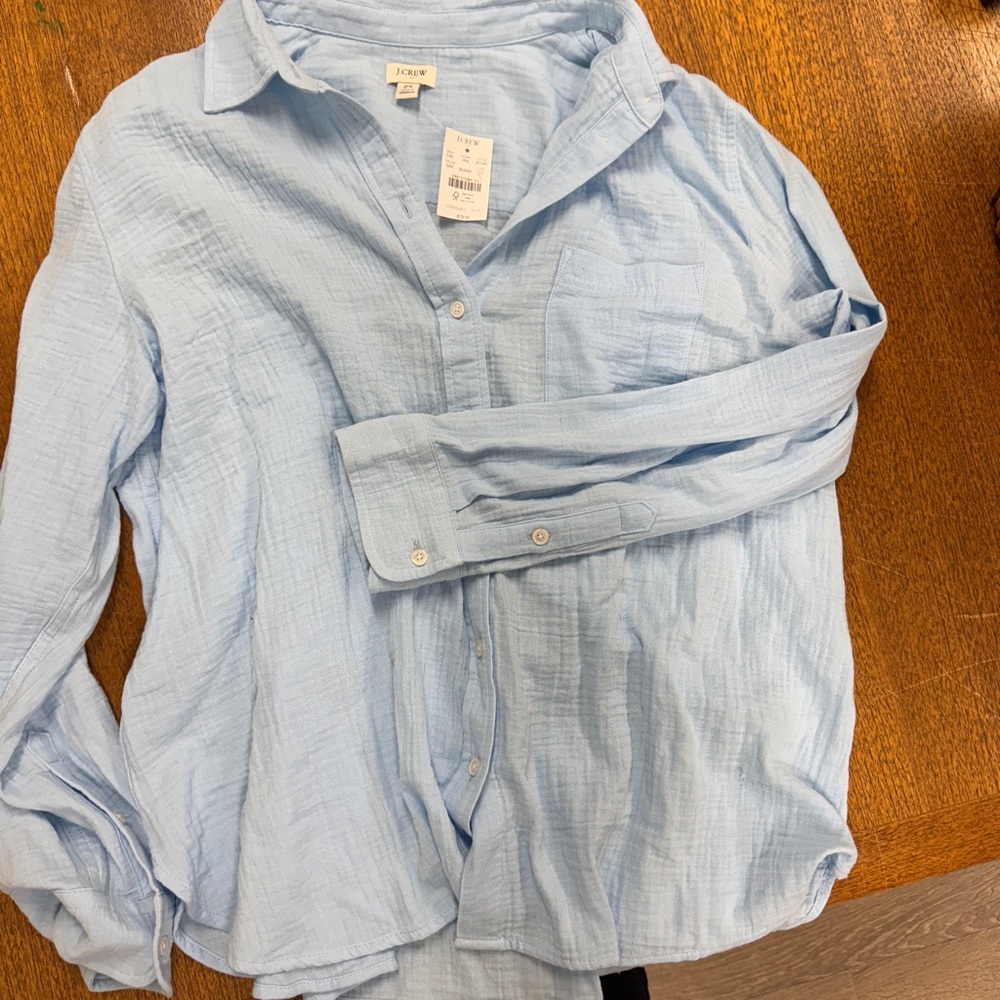 J. Crew Light Blue Casual Button Down Shirt